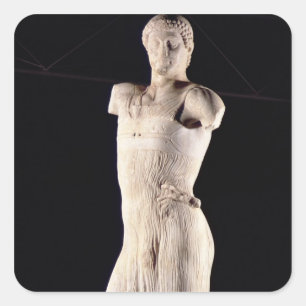 Adesivo Quadrado Jovens vestidos em túnica apertada e longa, 5 cent