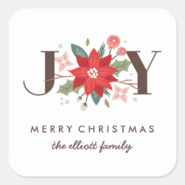 Adesivo Quadrado Joy Flourish Sticker - Branco