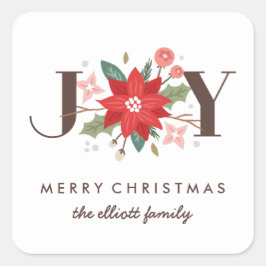 Adesivo Quadrado Joy Flourish Sticker - Branco