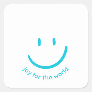 Adesivo Quadrado Joy for the World Smiley face Sticker