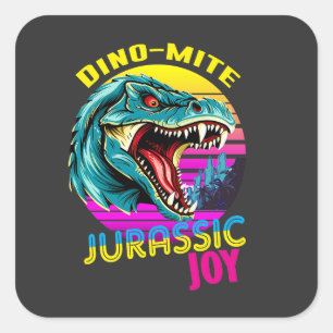 Adesivo Quadrado Joy Jurássico: Dinossauro Dançante