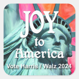 Adesivo Quadrado Joy para America Harris Walz