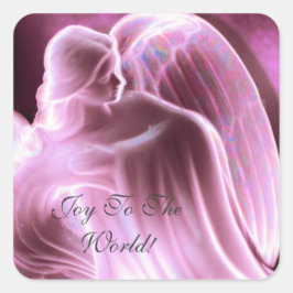 Adesivo Quadrado Joy To The World Angel Sticker