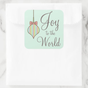 Adesivo Quadrado Joy to the World Stickers