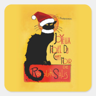 Adesivo Quadrado Joyeux Noël Du Chat Noir