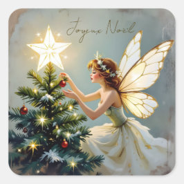 Adesivo Quadrado Joyeux Noël | Pretty Fairy Christmas