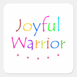Adesivo Quadrado Joyful Warrior