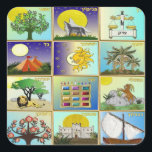 Adesivo Quadrado Judaica 12 Tribos de Arte de Israel<br><div class="desc">Você está vendo a coleção de Design Lee Hiller. Roupa,  Ofertas e Coleções Lee Hiller Fotografia ou Coleção de Arte Digital. Você pode ver sua fotografia da Nature em http://HikeOurPlanet.com/ e seguir seu blog de caminhada no Hot Primavera National Park.</div>