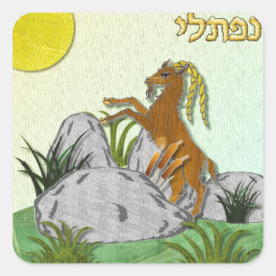 Adesivo Quadrado Judaica 12 Tribos Israel Naftali