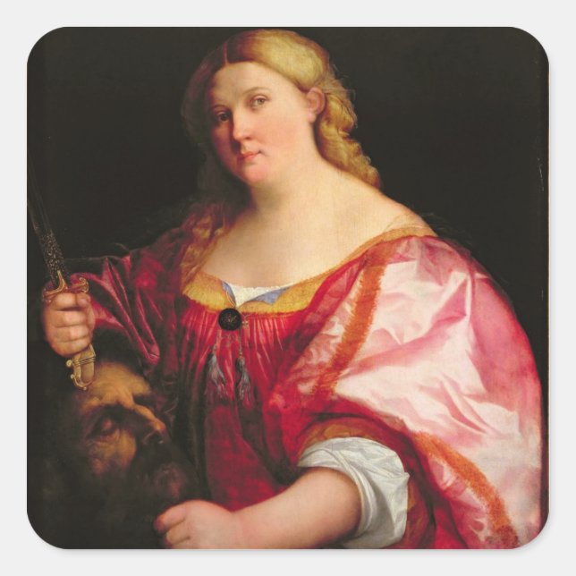 Adesivo Quadrado Judith, c.1525-28 (óleo na canvas) (Frente)