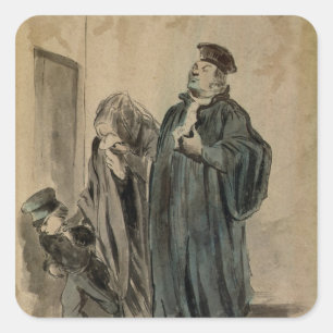 Adesivo Quadrado Juíza, Mulher e Criança