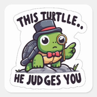 Adesivo Quadrado Juízo de Turtle Sticker
