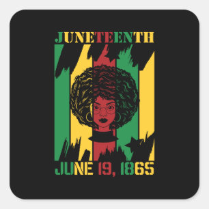 Adesivo Quadrado Junta 19 de junho de 1865 História negra