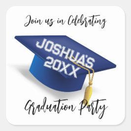 Adesivo Quadrado Junte-se a nós na Celebração do Envelope Seal