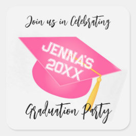 Adesivo Quadrado Junte-se a nós na Celebração do Envelope Seal