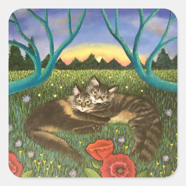 Adesivo Quadrado Juntos novamente (Frente)