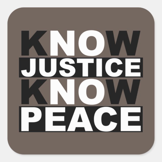ADESIVO QUADRADO JUSTIÇA CONHECE PAZ (Frente)