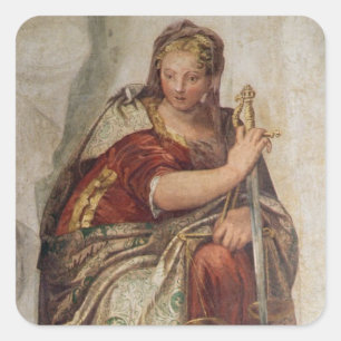 Adesivo Quadrado Justiça, das paredes do sacristy (fresco)