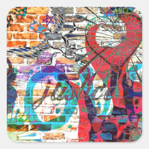 Adesivo Quadrado Justiça dos grafites