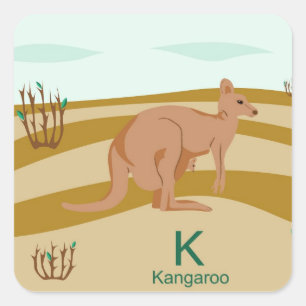 Adesivo Quadrado K para kangaroo Sticker