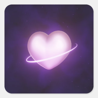 Adesivo Quadrado K-Pop Galaxy Heart