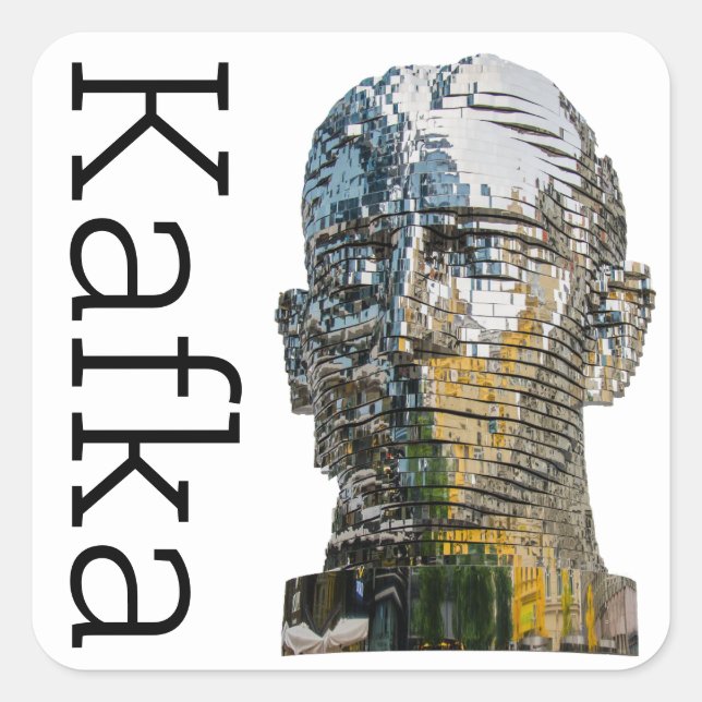 Adesivo Quadrado Kafka Head Square Sticker (Frente)
