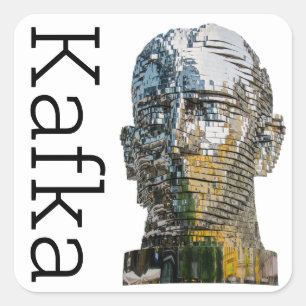 Adesivo Quadrado Kafka Head Square Sticker