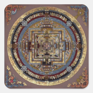 Adesivo Quadrado Kalachakra Mandala A Stickers