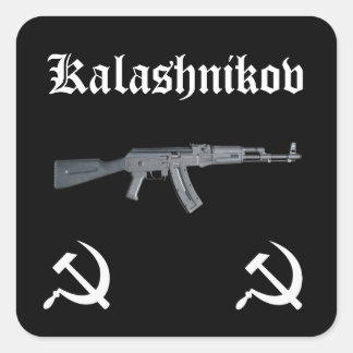Adesivo Quadrado Kalashnikov AK-47