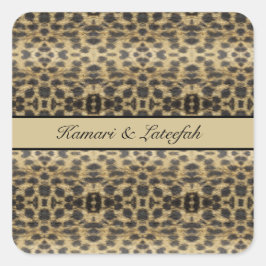 Adesivo Quadrado KaleidoCheetah, personalizado