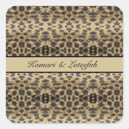 Adesivo Quadrado KaleidoCheetah, personalizado