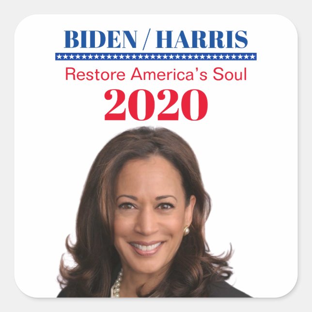 Adesivo Quadrado Kamala Harris (Frente)