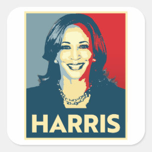 Adesivo Quadrado Kamala Harris