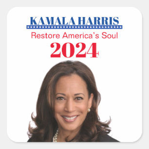 Adesivo Quadrado Kamala Harris