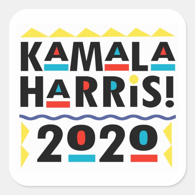 Adesivo Quadrado Kamala Harris 2020 (Frente)