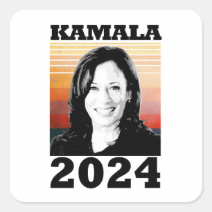 Adesivo Quadrado Kamala Harris 2024