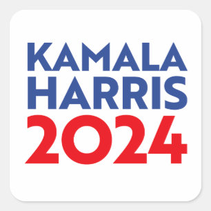 Adesivo Quadrado Kamala Harris 2024
