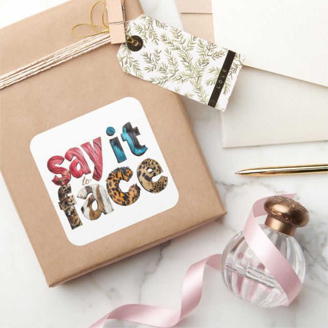 Adesivo Quadrado Kamala Harris, Diz-Me (Presentear)