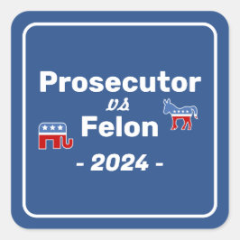 Adesivo Quadrado Kamala Harris Procurador VS Felon