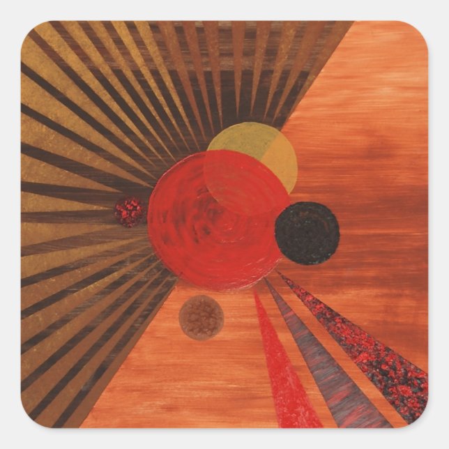 Adesivo Quadrado Kandinsky Abstrato art (Frente)
