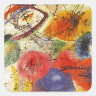 Adesivo Quadrado Kandinsky Black Trakes Abstrato Painting