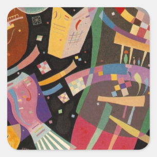 Adesivo Quadrado Kandinsky Composition 10 Abstrato Painting
