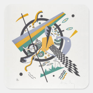 Adesivo Quadrado Kandinsky Mundos Pequenos IV Arte Abstrata