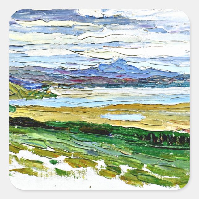 Adesivo Quadrado Kandinsky - Tunis, a Baía (Frente)