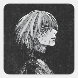 Adesivo Quadrado Kaneki Ken Tokyo Ghoul Dark Anime Tshirt