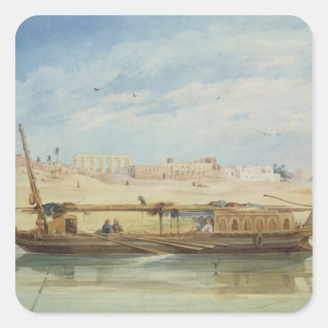 Adesivo Quadrado Kanga no Nilo em Luxor (Frente)