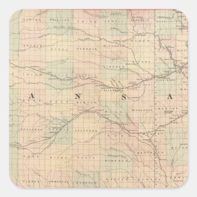 Adesivo Quadrado Kansas 6 (Frente)