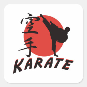 Adesivo Quadrado Karaté do karaté