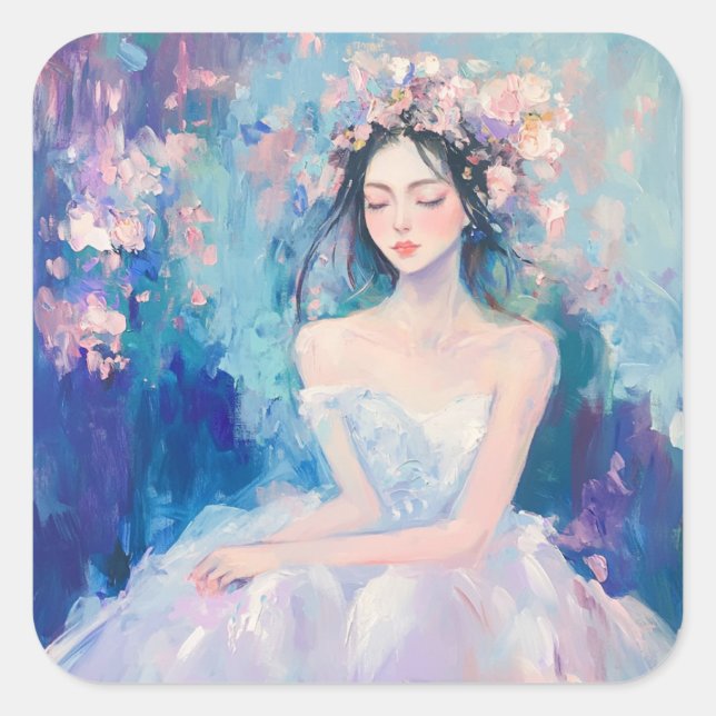 Adesivo Quadrado Karissa Color Pop Glossy Sticker (Frente)