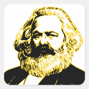 Adesivo Quadrado Karl Marx